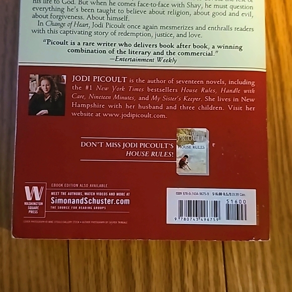 CHANGE OF HEART softcover JODI PICOULT - Picture 6 of 7